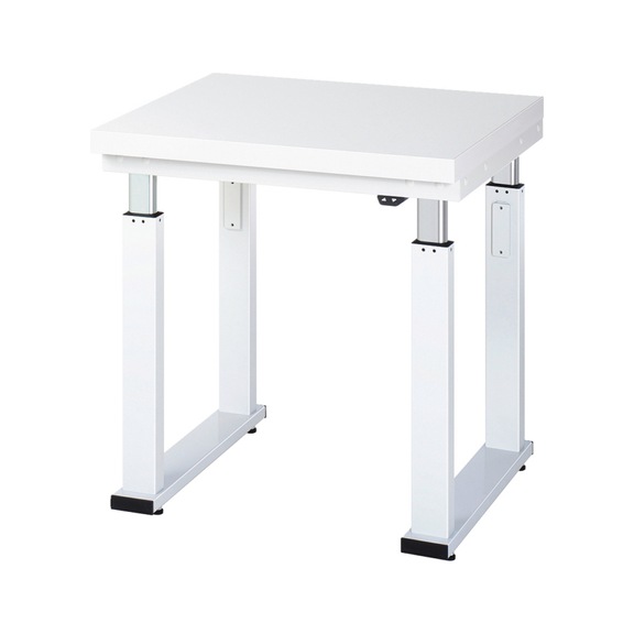 RAU Workbench electrically height-adjustable 750x700x740-1140 mm Top 40 mm - Workbench (system workstation, workshop, other)