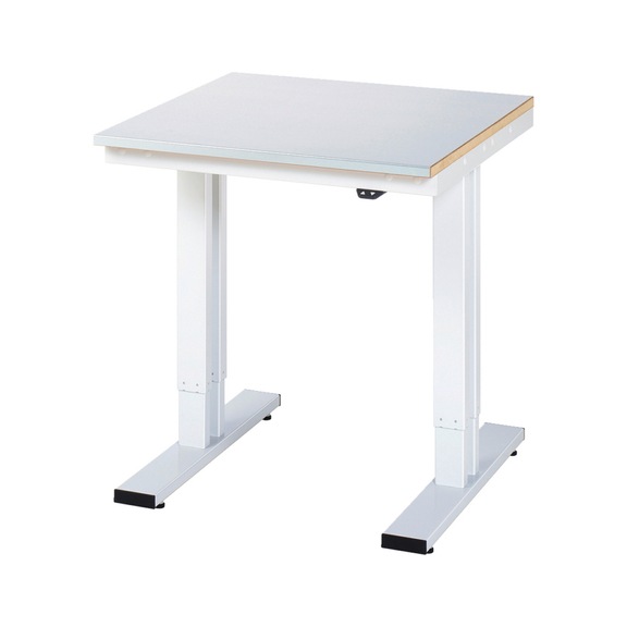 RAU Werktisch elektrisch höhenverstellbar 750x800x720-1120 mm Stahlblech 25 mm - Werktisch