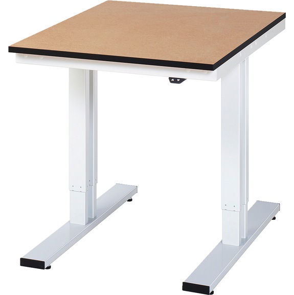 RAU workbench electrically height-adjustable 750x1000x720-1120 mm top 22 mm - Workbench