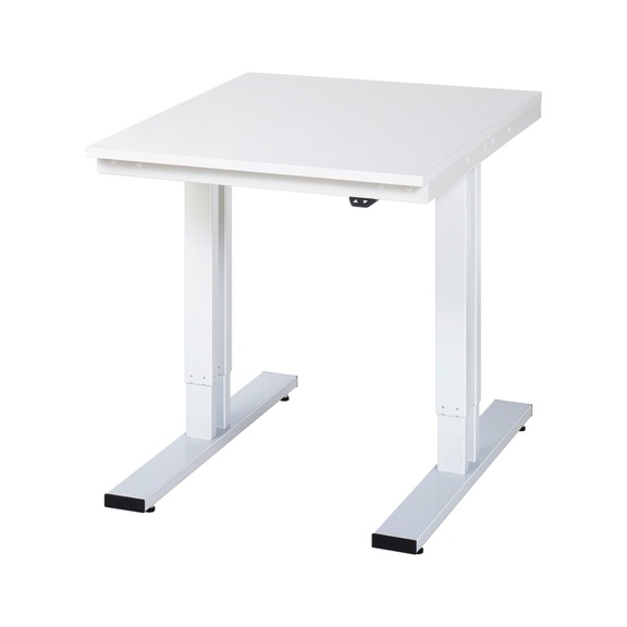 RAU workbench electrically height-adjustable 750x1000x720-1120 mm melamine resin 22 mm - Workbench