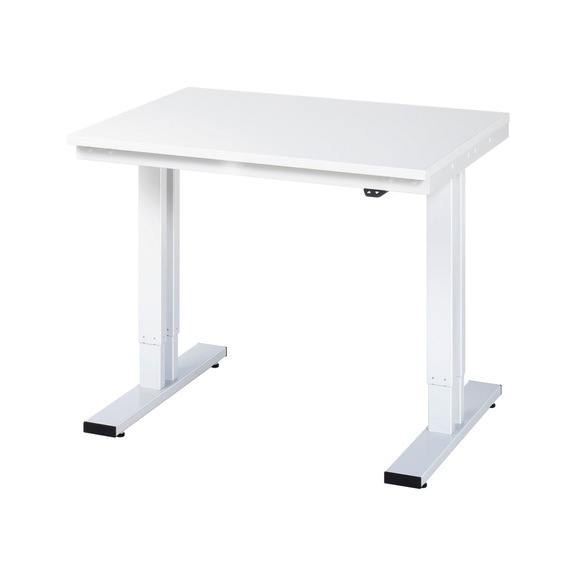 RAU workbench electrically height-adjustable 1000x800x720-1120 mm melamine resin 22 mm - Workbench