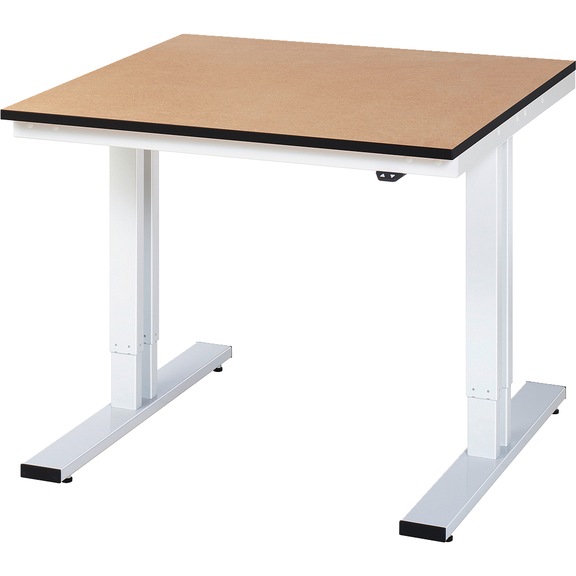 RAU workbench electrically height-adjustable 1000x1000x720-1120 mm top 22 mm - Workbench