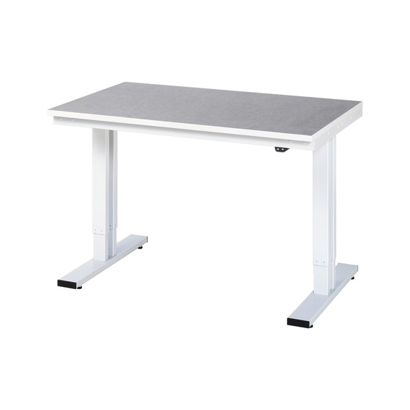 RAU workbench electrically height-adjustable 1250x800x720-1120 mm top 25 mm - Workbench
