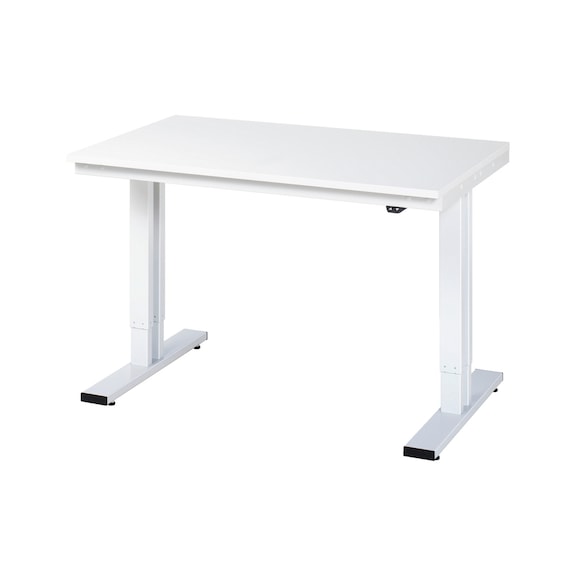RAU Werktisch elektrisch höhenverstellbar 1250x800x720-1120 mm Melaminharz 22 mm - Werktisch