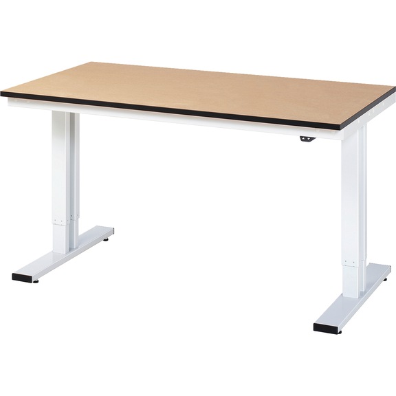 RAU workbench electrically height-adjustable 1500x800x720-1120 mm top 22 mm - Workbench