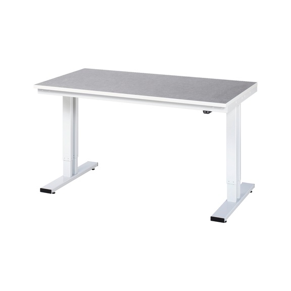 RAU workbench electrically height-adjustable 1500x800x720-1120 mm top 25 mm - Workbench