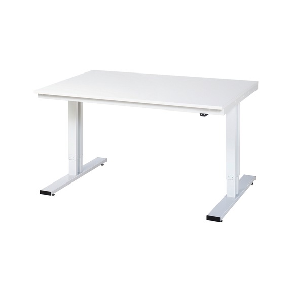 RAU workbench electrically height-adjustable 1500x1000x720-1120 mm melamine resin 22 mm - Workbench