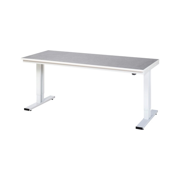 RAU workbench electrically height-adjustable 2000x800x720-1120 mm top 25 mm - Workbench