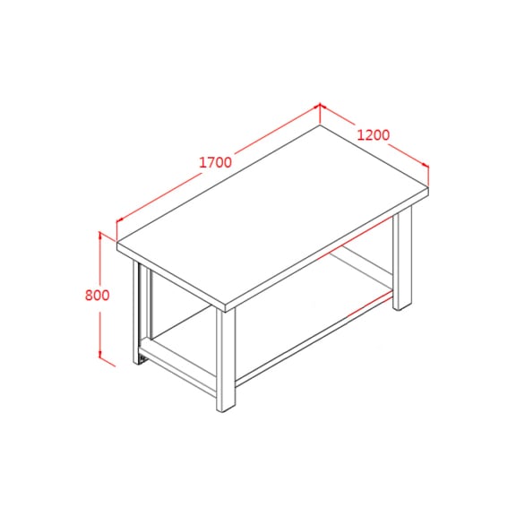 工作台W1700*D1200*H800mmmm - 工作台