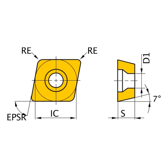 TNP-CCGW09T308F MB420 MITSUBISHI, WSP, Drehen, CBN - CCGW, Wendeschneidplatte, CBN, positiv