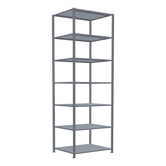 SCHULTE basic shelving Steck MULTIplus150 galvanized 7 shelves 3000x1000x800 No. 12582 - Shelving (workshop)