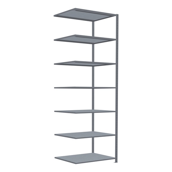 SCHULTE add-on shelving Steck MULTIplus150 galvanized 7 shelves 3000x1000x800 No. 12587 - Shelving (workshop)