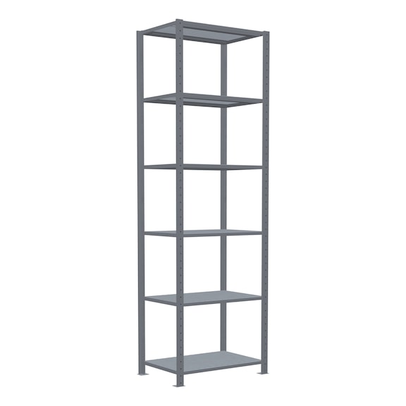 SCHULTE Basic shelving Steck MULTIplus150 galvanized 6 shelves 2500x750x500 No. 12751-75 - Shelving (workshop)