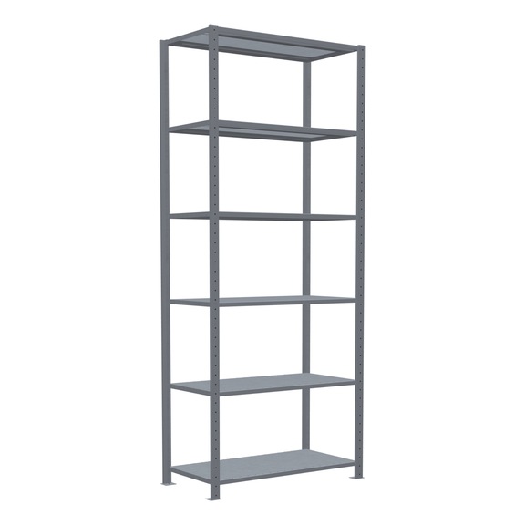 SCHULTE Basic shelving Steck MULTIplus150 galvanized 6 shelves 2500x1000x500 No. 12751 - Shelving (workshop)