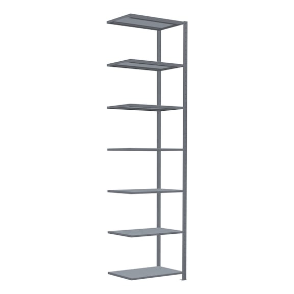 SCHULTE add-on shelving Steck MULTIplus150 galvanized 7 shelves 3000x750x500 No. 12757-75 - Shelving (workshop)