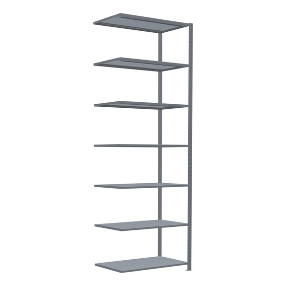SCHULTE add-on shelving Steck MULTIplus150 galvanized 7 shelves 3000x1000x600 No. 12767 - Shelving (workshop)