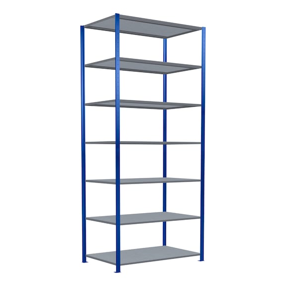 SCHULTE Basic shelving Steck MULTIplus150 /7 shelves 3000x1300x800 No. 12782-130-B - Shelving (workshop)