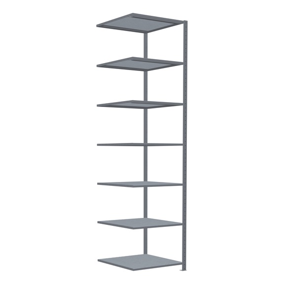 SCHULTE add-on shelving Steck MULTIplus150 galvanized 7 shelves 3000x750x800 No. 12787-75 - Shelving (workshop)