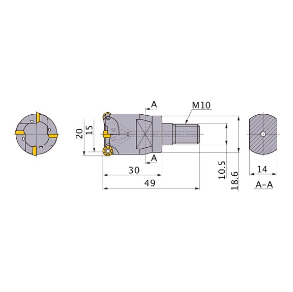 ARX25R204M10A30 MITSUBISHI, Schaftfräser - ARP, Wendeschneidplatenfräser