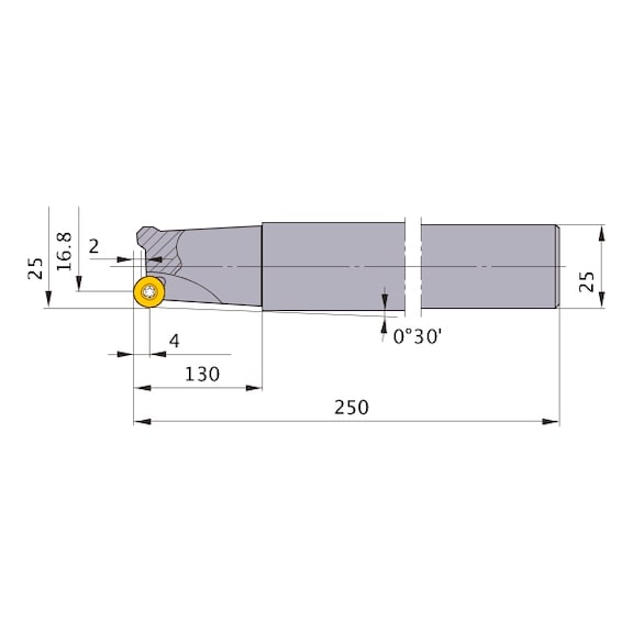 MITSUBISHI MATERIALS BRP4NR253ELS25 MITSUBISHI, Schaftfr&auml;ser - BRP, Wendeschneidplattenfr&auml;ser