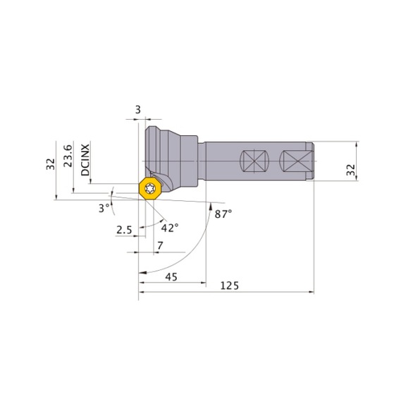 OCTACUT322S32RB MITSUBISHI, Schaftfr&auml;ser - OCTACUT, Wendeschneidplattenfr&auml;ser