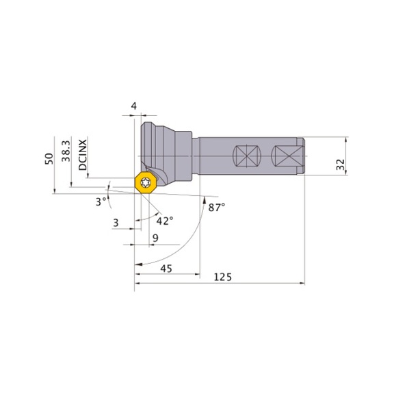 MITSUBISHI MATERIALS OCTACUT503S32R MITSUBISHI, Schaftfr&auml;ser - OCTACUT, Wendeschneidplattenfr&auml;ser