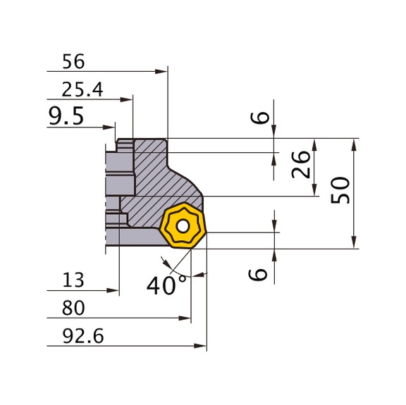 AHX640WL08010C MITSUBISHI, Planfr&auml;ser - AHX6, Wendeschneidplattenfr&auml;ser