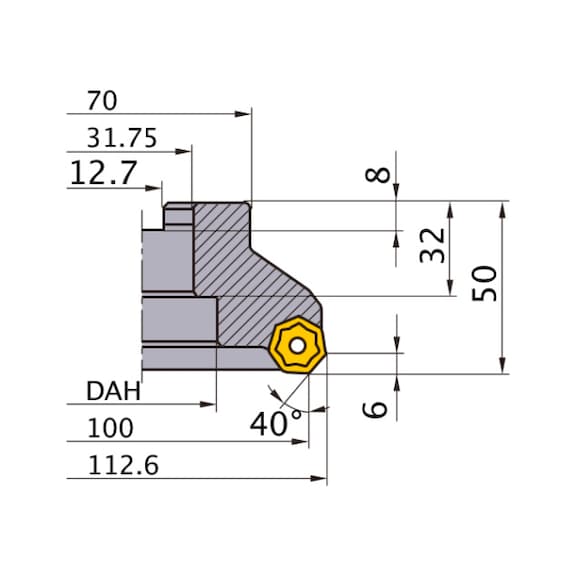 AHX640WL10014D MITSUBISHI, Planfräser - AHX6, Wendeschneidplattenfräser