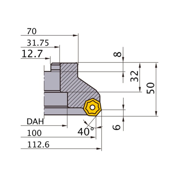 AHX640WR10014D MITSUBISHI, Planfräser - AHX6, Wendeschneidplattenfräser