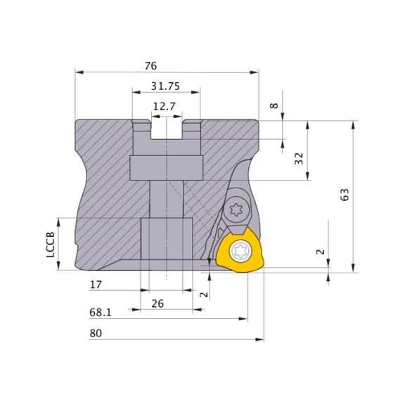 AJX14R08004D MITSUBISHI, Planfr&auml;ser - AJX, Wendeschneidplattenfr&auml;ser