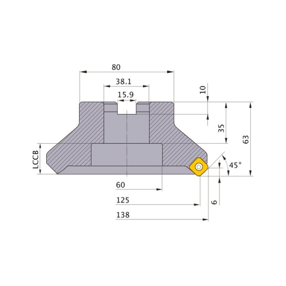 ASX445R12508E MITSUBISHI, Schaftfr&auml;ser - ASX4, Wendeschneidplattenfr&auml;ser