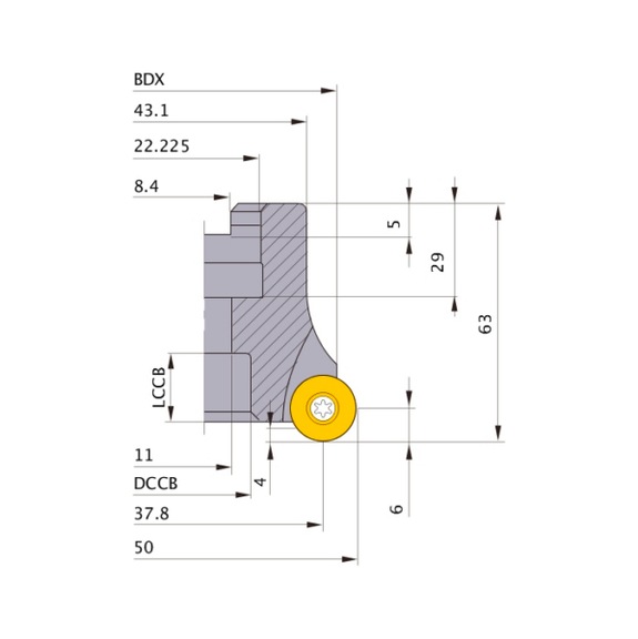 MITSUBISHI MATERIALS BRP6PR05004B MITSUBISHI, Planfr&auml;ser - BRP, Wendeschneidplattenfr&auml;ser