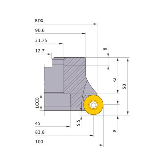 MITSUBISHI MATERIALS BRP8PR10006D MITSUBISHI, Planfr&auml;ser - BRP, Wendeschneidplattenfr&auml;ser