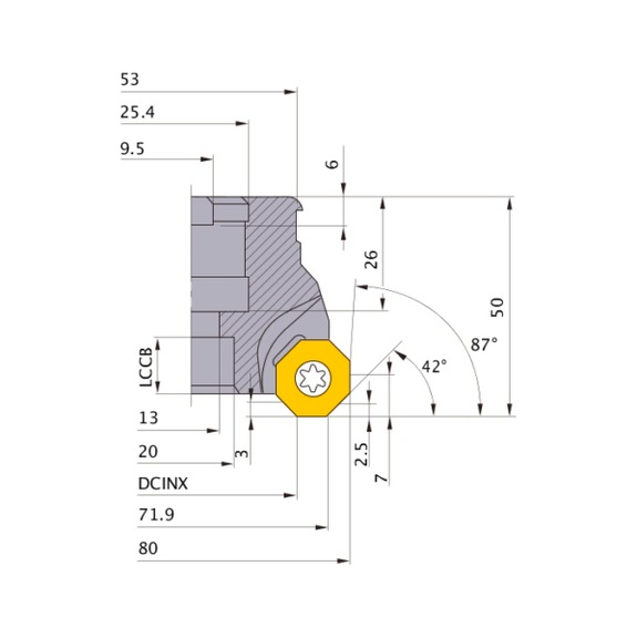 MITSUBISHI MATERIALS OCTACUT0805CRB MITSUBISHI, Planfr&auml;ser - OCTACUT, Wendeschneidplattenfr&auml;ser