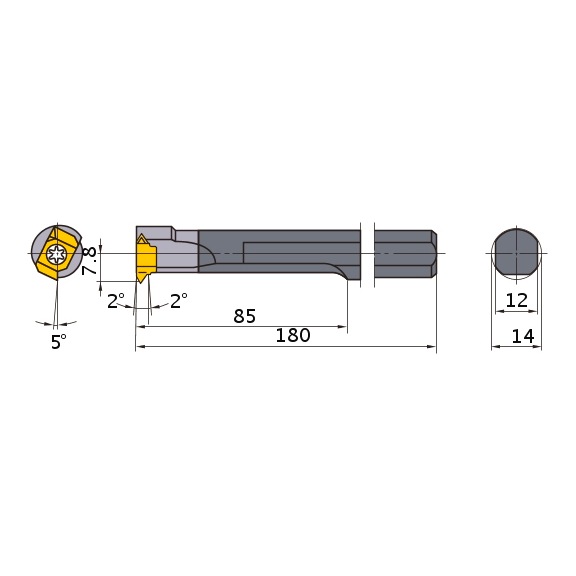FSL5214R MITSUBISHI, Innendrehhalter, Einstechen - FSL, Innendrehhalter, Einstechen