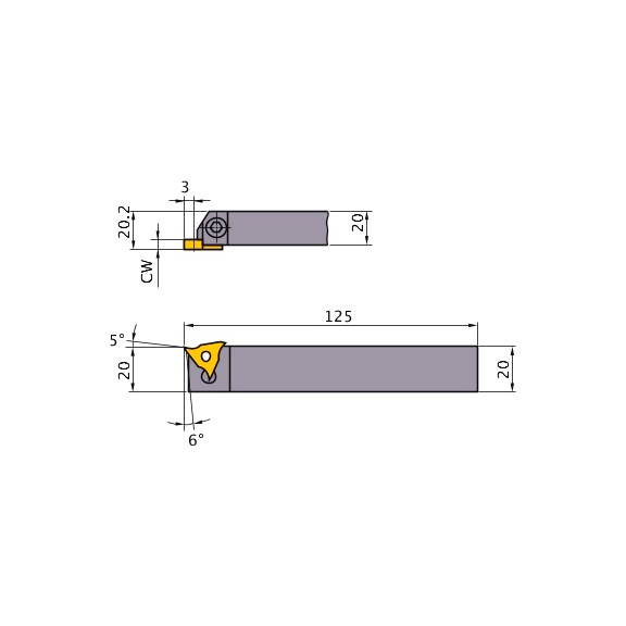 MGHL2020K3323 MITSUBISHI, Aussendrehhalter, Einstechen - MGH, Stechhalter, radial