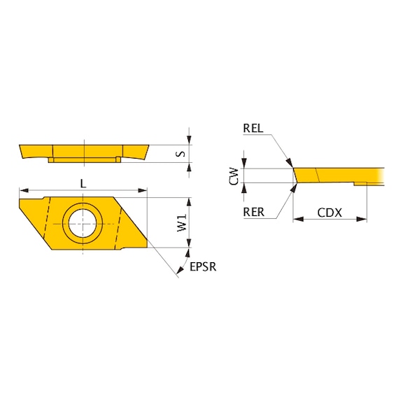 CTAT15110V5LR-B VP15TF MITSUBISHI, WSP, Drehen, beschichtet - CTAT, Wendeschneidplatte, Kleinteilefertigung