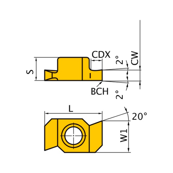 MLG1420L UTI20T MITSUBISHI, WSP, Einstechen, unbeschichtet - MLG, Wendeschneidplatte, Stechdrehen
