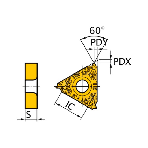 MMT11IR150ISO-S VP15TF MITSUBISHI, WSP, Gewindeschneiden, beschichtet - MMT11IR, Wendeschneidplatte, Gewindedrehen