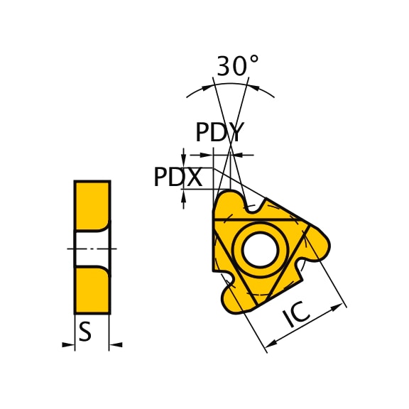 MITSUBISHI MATERIALS MMT16ER060RD VP10MF MITSUBISHI, WSP, Gewindeschneiden, beschichtet - MMT16ER, Wendeschneidplatte, Gewindedrehen