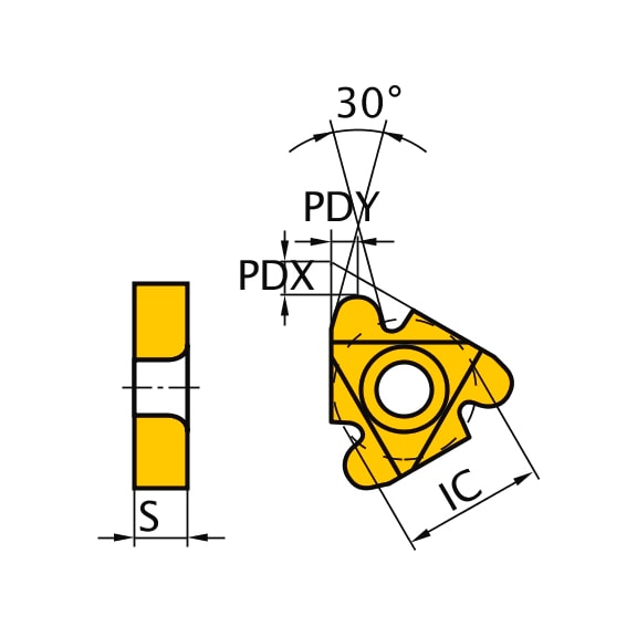 MITSUBISHI MATERIALS MMT16ER080APRD VP10MF MITSUBISHI, WSP, Gewindeschneiden, beschichtet - MMT16ER, Wendeschneidplatte, Gewindedrehen
