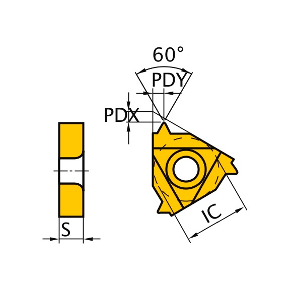 MMT16ER080NPT VP10MF MITSUBISHI, WSP, Gewindeschneiden, beschichtet - MMT16ER, Wendeschneidplatte, Gewindedrehen
