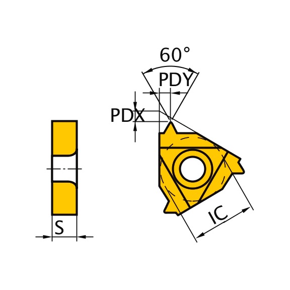 MMT16ER125ISO VP10MF MITSUBISHI, WSP, Gewindeschneiden, beschichtet - MMT16ER, Wendeschneidplatte, Gewindedrehen