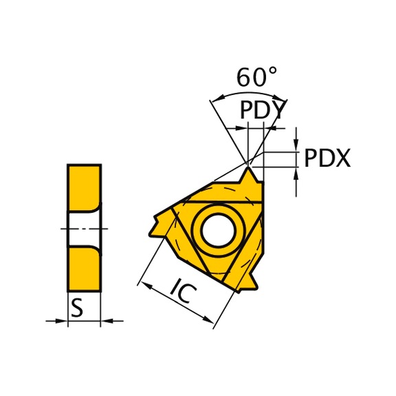MITSUBISHI MATERIALS MMT16IR050ISO VP10MF MITSUBISHI, WSP, Gewindeschneiden, beschichtet - MMT16IR, Wendeschneidplatte, Gewindedrehen