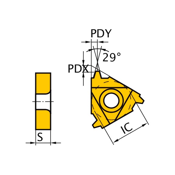 MITSUBISHI MATERIALS MMT22ER050ACME VP10MF MITSUBISHI, WSP, Gewindeschneiden, beschichtet - MMT22ER, Wendeschneidplatte, Gewindedrehen