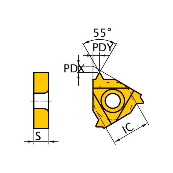 MMT22ER060W VP10MF MITSUBISHI, WSP, Gewindeschneiden, beschichtet - MMT22ER, Wendeschneidplatte, Gewindedrehen