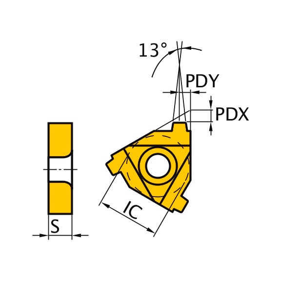 MMT22IR050APBU VP10MF MITSUBISHI, WSP, Gewindeschneiden, beschichtet - MMT22IR, Wendeschneidplatte, Gewindedrehen