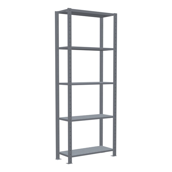 SCHULTE basic shelving Steck MULTIplus250 galvanized 5 shelves 2000x750x300 No. 12930-75 - Shelving (workshop)