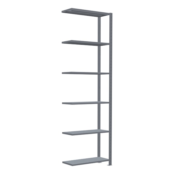 SCHULTE add-on shelf Steck MULTIplus250 galvanized 6 shelves 2500x750x300 No. 12936-75 - Shelving (workshop)