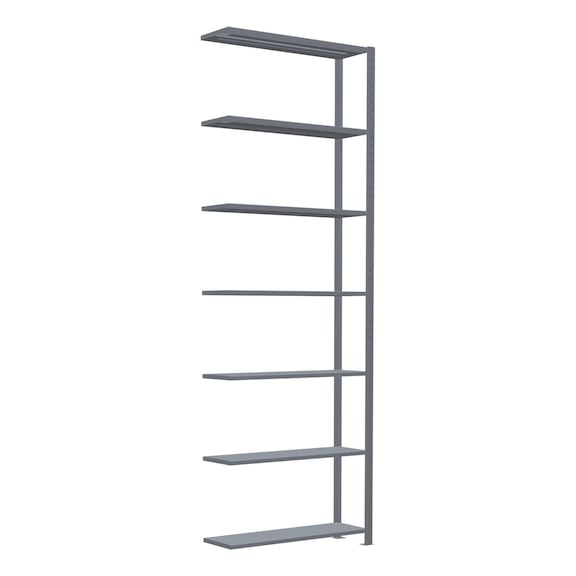 SCHULTE add-on shelving Steck MULTIplus250 galvanized 7 shelves 3000x1000x300 No. 12937 - Shelving (workshop)